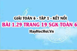Giải bài 1.29 trang 19 Toán 6 Tập 1 SGK Kết nối tri thức
